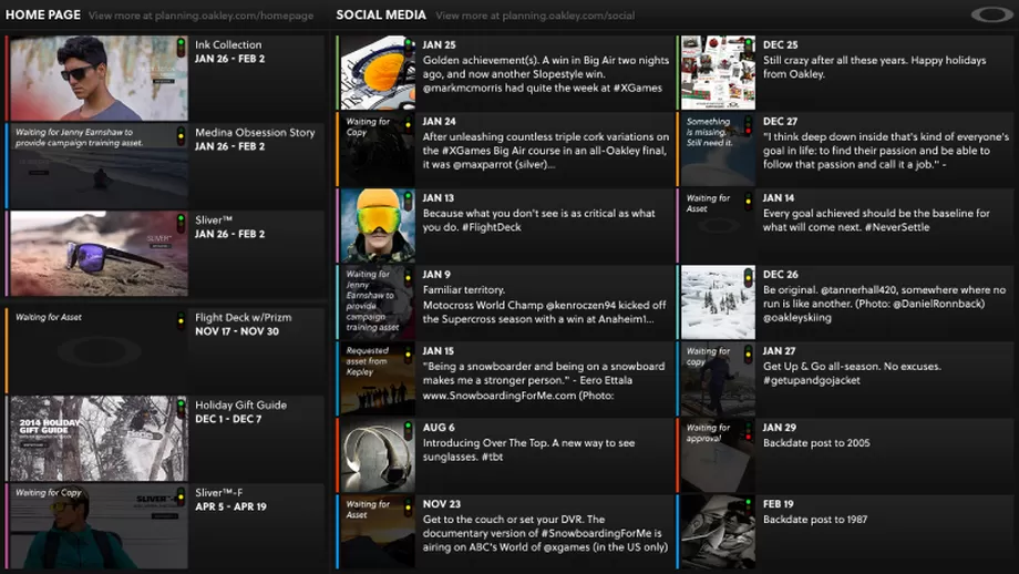 Oakley TV Status Board
