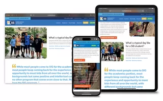 Home Page with more Content